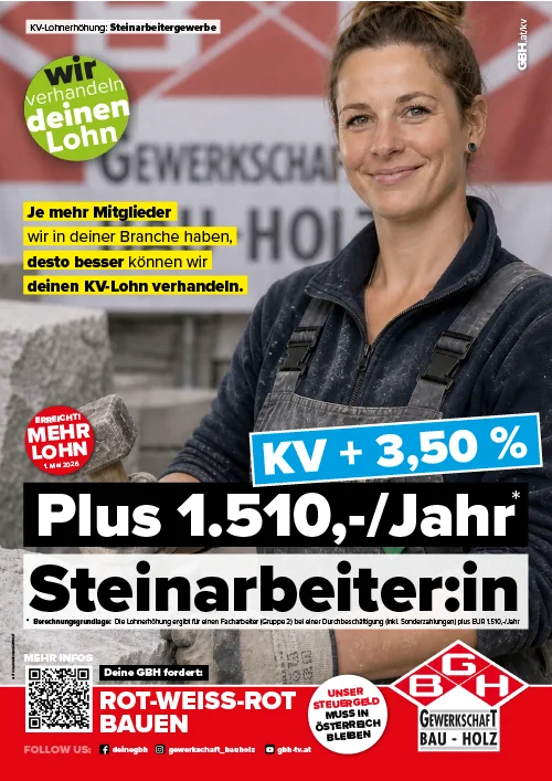 KV-Plakat Steinarbeiter 2026